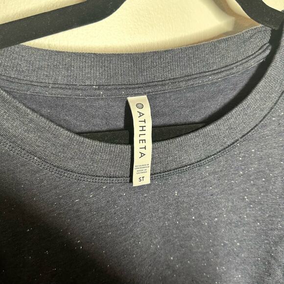 NEW Athleta Balance Pullover Navy Blue Multi Nap Size Small Tall Athleisure - Picture 3 of 11